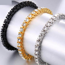 Load image into Gallery viewer, Hip Hop Tennis Bracelets 1 Row Bling Rhinestone Cubic Zirconia Bracelet Tennis Chain Bracelets For Women Men Jewelry 909