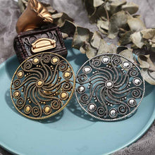 Load image into Gallery viewer, Steampunk grands anneaux pour femmes Handamde Antique or argent motif hip-hop moyen doigt anneaux bijoux de fête réglable