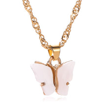Load image into Gallery viewer, Acrylic Butterfly Necklace Fashion Jewelry Gold Choker Necklace Women Bridesmaid Gifts