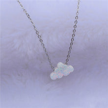 Load image into Gallery viewer, White Opal Pendant Hand Opal Cloud Necklace Women Girl Baby Choker Necklace Jewelry Collier Femme Choker Bijoux Birthday Gift