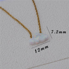 Load image into Gallery viewer, White Opal Pendant Hand Opal Cloud Necklace Women Girl Baby Choker Necklace Jewelry Collier Femme Choker Bijoux Birthday Gift