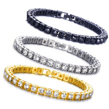 Load image into Gallery viewer, Hip Hop Tennis Bracelets 1 Row Bling Rhinestone Cubic Zirconia Bracelet Tennis Chain Bracelets For Women Men Jewelry 909