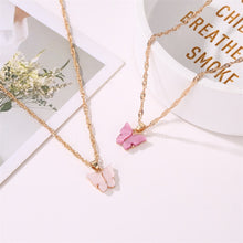Load image into Gallery viewer, Acrylic Butterfly Necklace Fashion Jewelry Gold Choker Necklace Women Bridesmaid Gifts