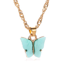 Load image into Gallery viewer, Acrylic Butterfly Necklace Fashion Jewelry Gold Choker Necklace Women Bridesmaid Gifts