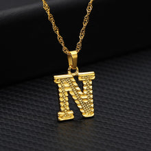 Load image into Gallery viewer, Tiny Gold Initial Letter Necklace For Women Stainless Steel A-Z Alphabet Pendant Necklace Jewelry Christmas Gifts Bijoux Femme