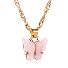 Load image into Gallery viewer, Acrylic Butterfly Necklace Fashion Jewelry Gold Choker Necklace Women Bridesmaid Gifts