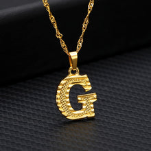 Load image into Gallery viewer, Tiny Gold Initial Letter Necklace For Women Stainless Steel A-Z Alphabet Pendant Necklace Jewelry Christmas Gifts Bijoux Femme