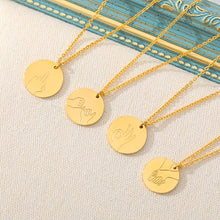 Load image into Gallery viewer, Stainless Steel Sign Language Gestures Necklace For Women Girls Rose Gold Silver Long Chain Engraved Choker Necklace BFF Jewelry