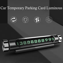 Load image into Gallery viewer, Voiture carte de stationnement temporaire téléphone cachable plaque d'immatriculation et carte lumineuse voiture autocollant accessoires # F