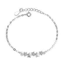 Load image into Gallery viewer, Crazy Feng Fashion Silver Color Stars Charm Bracelets Bangles White Zircon Crystal Bracelet Women Femme Fashion Jewelry