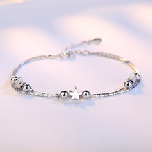 Load image into Gallery viewer, Crazy Feng Fashion Silver Color Stars Charm Bracelets Bangles White Zircon Crystal Bracelet Women Femme Fashion Jewelry