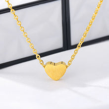 Load image into Gallery viewer, Choker Necklace Stainless Steel Rose Gold Color Dainty Heart Pendant Necklaces For Women Wedding Jewelry Kolye Bridesmaid Gifts