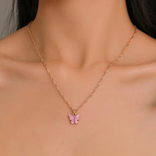 Load image into Gallery viewer, Acrylic Butterfly Necklace Fashion Jewelry Gold Choker Necklace Women Bridesmaid Gifts