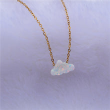 Load image into Gallery viewer, White Opal Pendant Hand Opal Cloud Necklace Women Girl Baby Choker Necklace Jewelry Collier Femme Choker Bijoux Birthday Gift