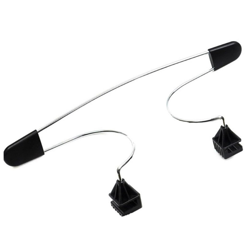 Accessoires de voiture intérieur 1 pièces Chrome métal siège de voiture appui-tête portemanteau veste costume cintre acier inoxydable appuie-tête manteau (As show)
