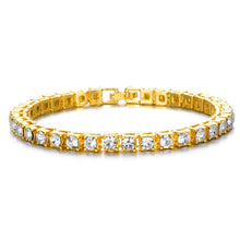 Load image into Gallery viewer, Hip Hop Tennis Bracelets 1 Row Bling Rhinestone Cubic Zirconia Bracelet Tennis Chain Bracelets For Women Men Jewelry 909