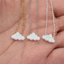 Load image into Gallery viewer, White Opal Pendant Hand Opal Cloud Necklace Women Girl Baby Choker Necklace Jewelry Collier Femme Choker Bijoux Birthday Gift