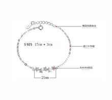Load image into Gallery viewer, Crazy Feng Fashion Silver Color Stars Charm Bracelets Bangles White Zircon Crystal Bracelet Women Femme Fashion Jewelry