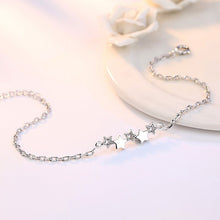 Load image into Gallery viewer, Crazy Feng Fashion Silver Color Stars Charm Bracelets Bangles White Zircon Crystal Bracelet Women Femme Fashion Jewelry