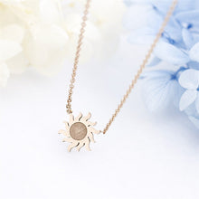 Load image into Gallery viewer, Stainless Steel Chain Colar Gold Sun Pendant Necklace Women Men Jewelry Christmas Gift Round Charm Choker