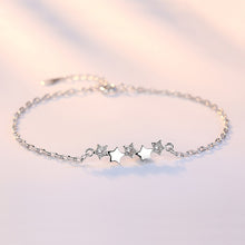 Load image into Gallery viewer, Crazy Feng Fashion Silver Color Stars Charm Bracelets Bangles White Zircon Crystal Bracelet Women Femme Fashion Jewelry