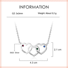 Load image into Gallery viewer, Personalized Necklaces 925 Sterling Silver Jewelry Heart Pendant DIY Birthstone Name Necklace Promise Anniversary Gift for Women