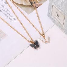 Load image into Gallery viewer, Acrylic Butterfly Necklace Fashion Jewelry Gold Choker Necklace Women Bridesmaid Gifts