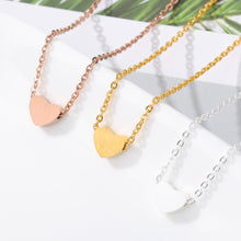 Load image into Gallery viewer, Choker Necklace Stainless Steel Rose Gold Color Dainty Heart Pendant Necklaces For Women Wedding Jewelry Kolye Bridesmaid Gifts
