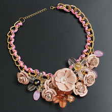 Load image into Gallery viewer, Women Necklaces Mixed Style Chain Crystal Colorful Flower Luxury Weave Necklace Pendants Statement Necklaces For Women 2020