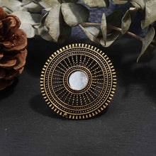 Load image into Gallery viewer, Steampunk grands anneaux pour femmes Handamde Antique or argent motif hip-hop moyen doigt anneaux bijoux de fête réglable