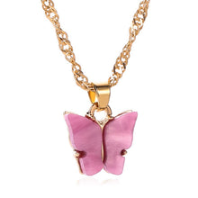 Load image into Gallery viewer, Acrylic Butterfly Necklace Fashion Jewelry Gold Choker Necklace Women Bridesmaid Gifts