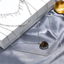 Load image into Gallery viewer, Multi-layer Charm Statement Collar Choker 4 Layers Heart Crystal Stone Pendant Chain Necklace for Women Gift Jewelry