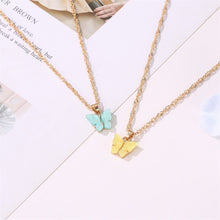 Load image into Gallery viewer, Acrylic Butterfly Necklace Fashion Jewelry Gold Choker Necklace Women Bridesmaid Gifts