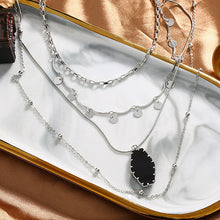Load image into Gallery viewer, Multi-layer Charm Statement Collar Choker 4 Layers Oval Crystal Stone Pendant Chain Necklace for Women Gift Jewelry
