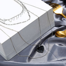 Load image into Gallery viewer, Multi-layer Charm Statement Collar Choker 4 Layers Heart Crystal Stone Pendant Chain Necklace for Women Gift Jewelry