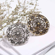 Load image into Gallery viewer, Steampunk grands anneaux pour femmes Handamde Antique or argent motif hip-hop moyen doigt anneaux bijoux de fête réglable